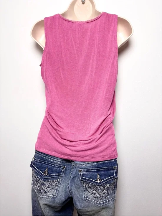 Vintage Y2K Pink Shimmery Fairycore Tank Top - Picture 5 of 6